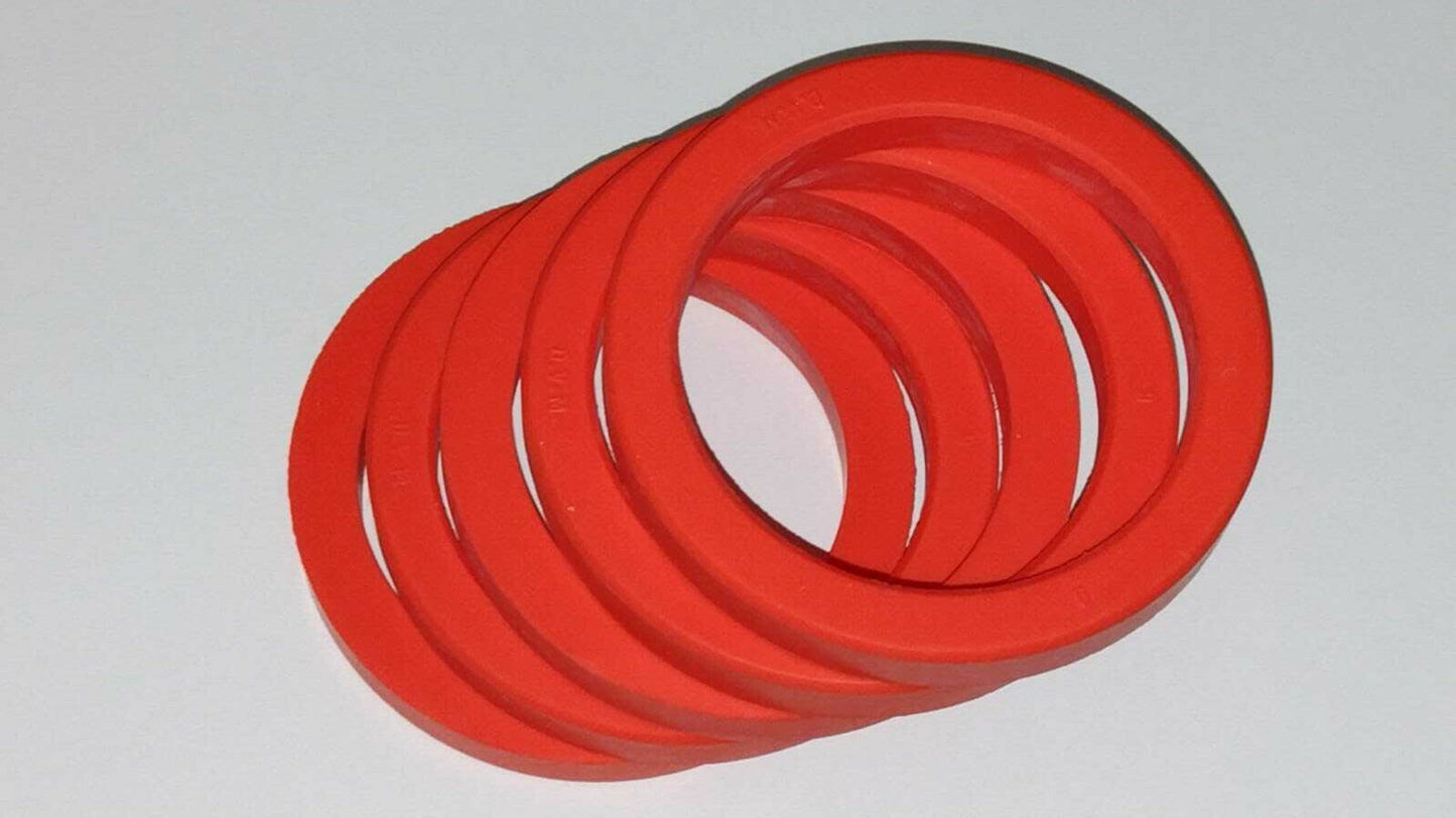 GUARNIZIONE SOTTOCOPPA FAEMA PIANA 73x57xH.9MM 80SH SILICONE ROSSO FDA 1pz