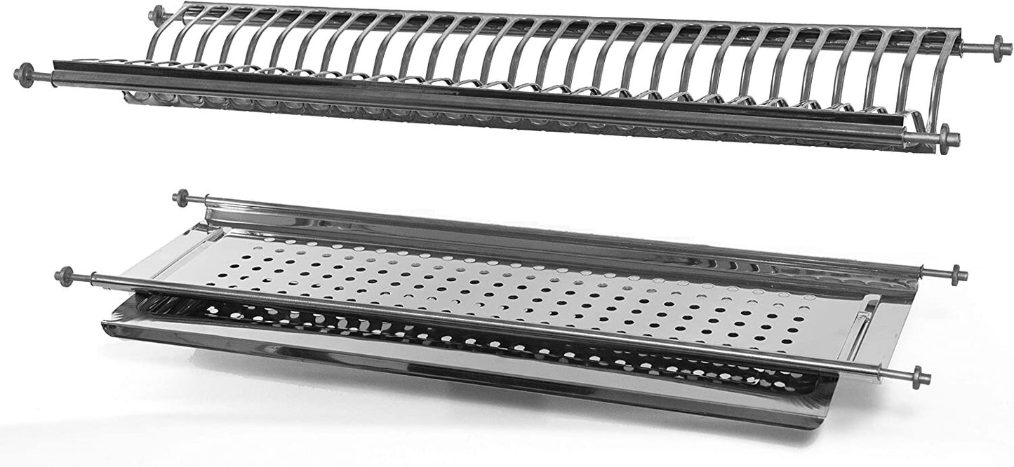 SCOLAPIATTI INOX 86cm CON GOCCIOLATOIO