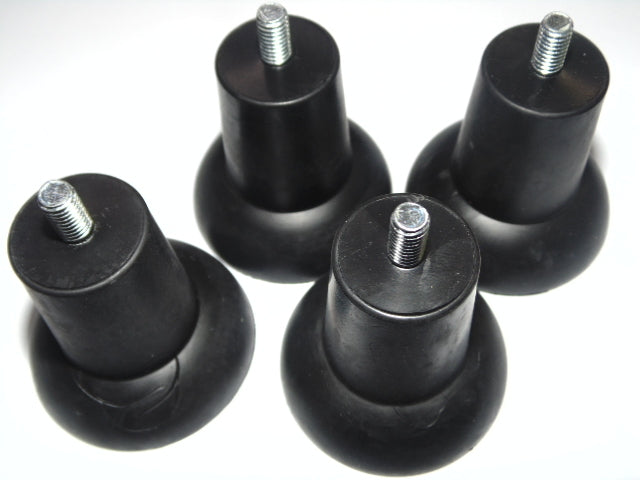 KIT PIEDINI AFFETTATRICE 4Pz GOMMA FILETTO 6mm ALTEZZA 48mm + VITE