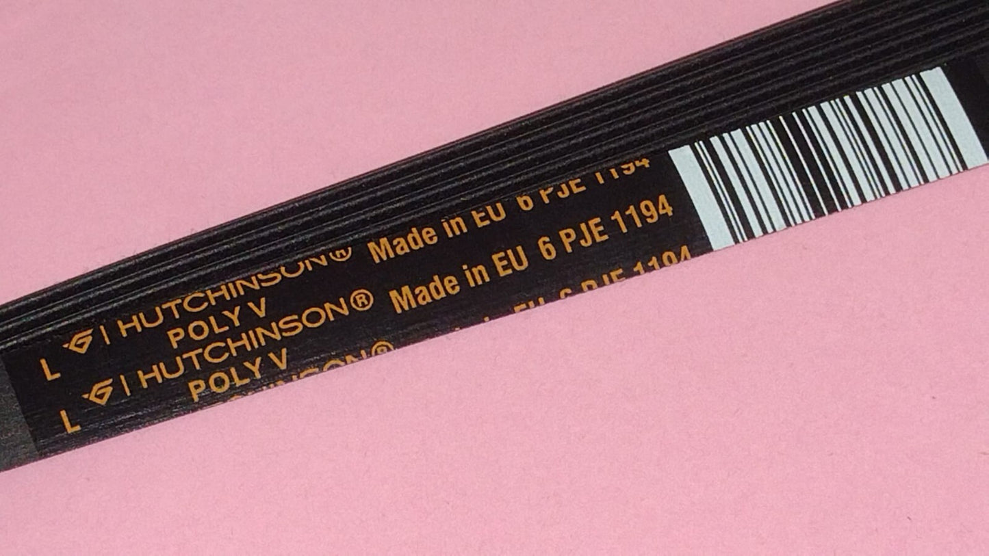 CINGHIA ELASTICA 1194 J6 LAVATRICE WHIRLPOOL ORIGINALE C00144846 SPED.CORRIERE
