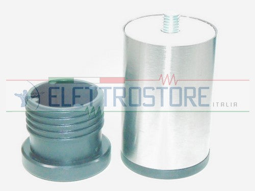 PIEDINO INOX MOD. AMERICA REGOLABILE Diam.50mm H.88-102mm VITE M10 PD5658