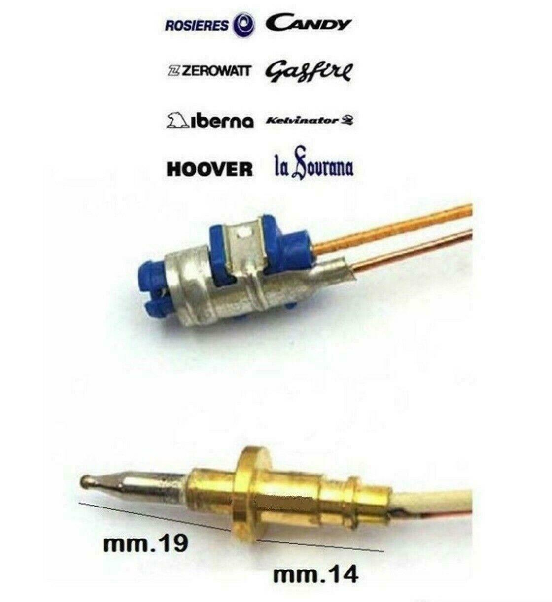 CANDY IBERNA ZEROWATT GASFIRE TERMOCOPPIA BIFILO PIANO COTTURA 42803411 TC 30