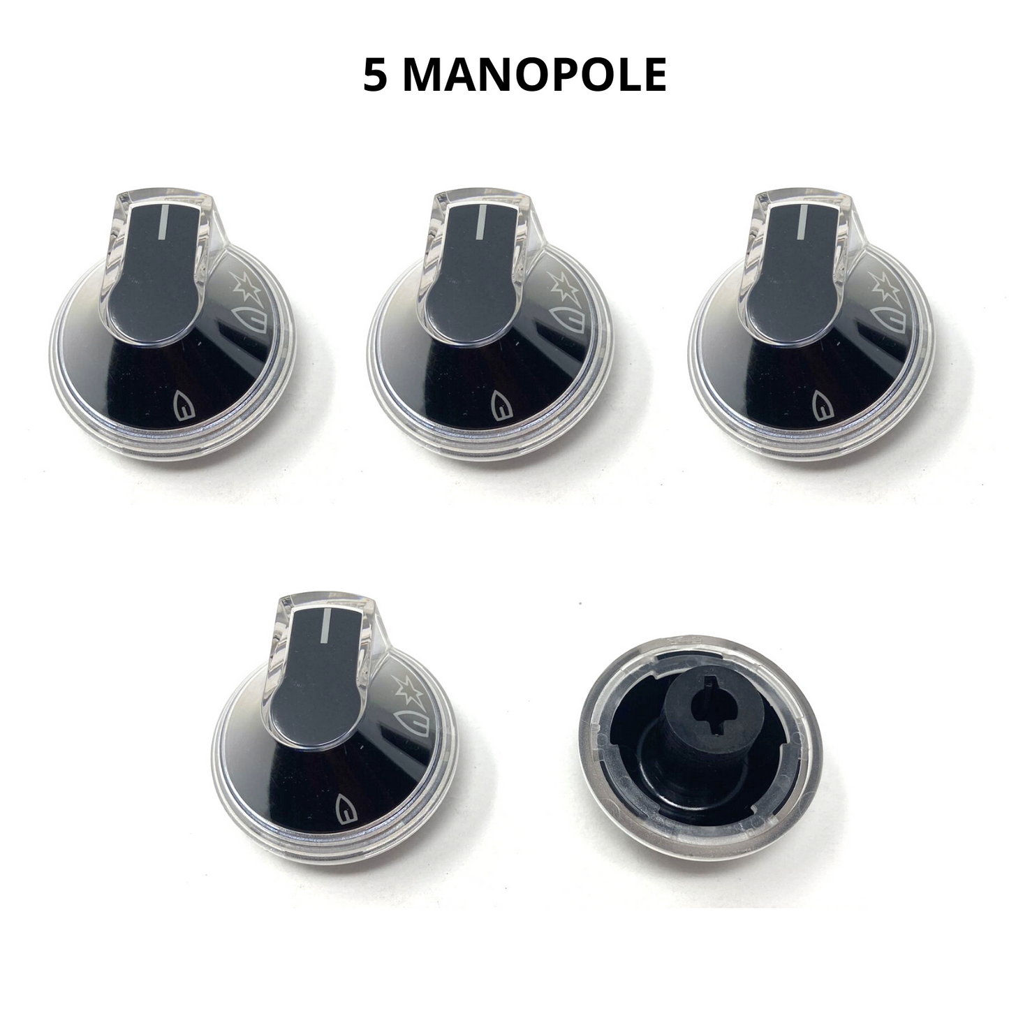 REX ELECTROLUX AEG ZANUSSI KIT 5 MANOPOLE PIANO COTTURA ORIGINALI 4055130225