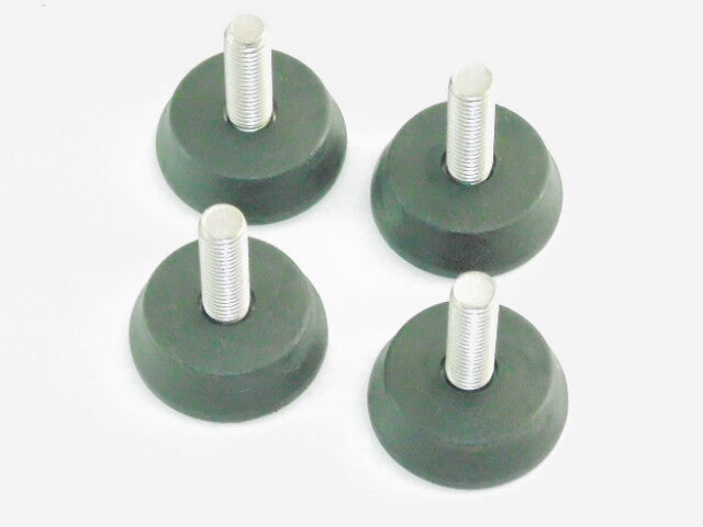 PIEDINO BILANCIA Ø FILETTO 10mm 16mm GOMMA + FILETTO 32mm TOTALE KIT 4pz