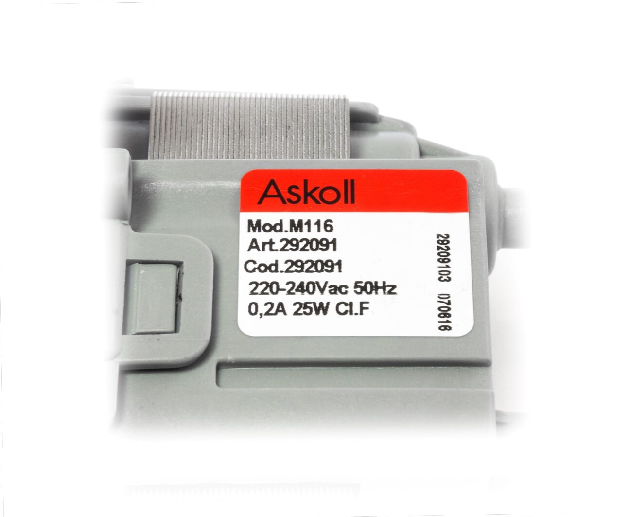 POMPA SCARICO LAVATRICE ASKOLL 25W ASKOLL M116 ARISTON REX CANDY WHIRPOOL BEKO