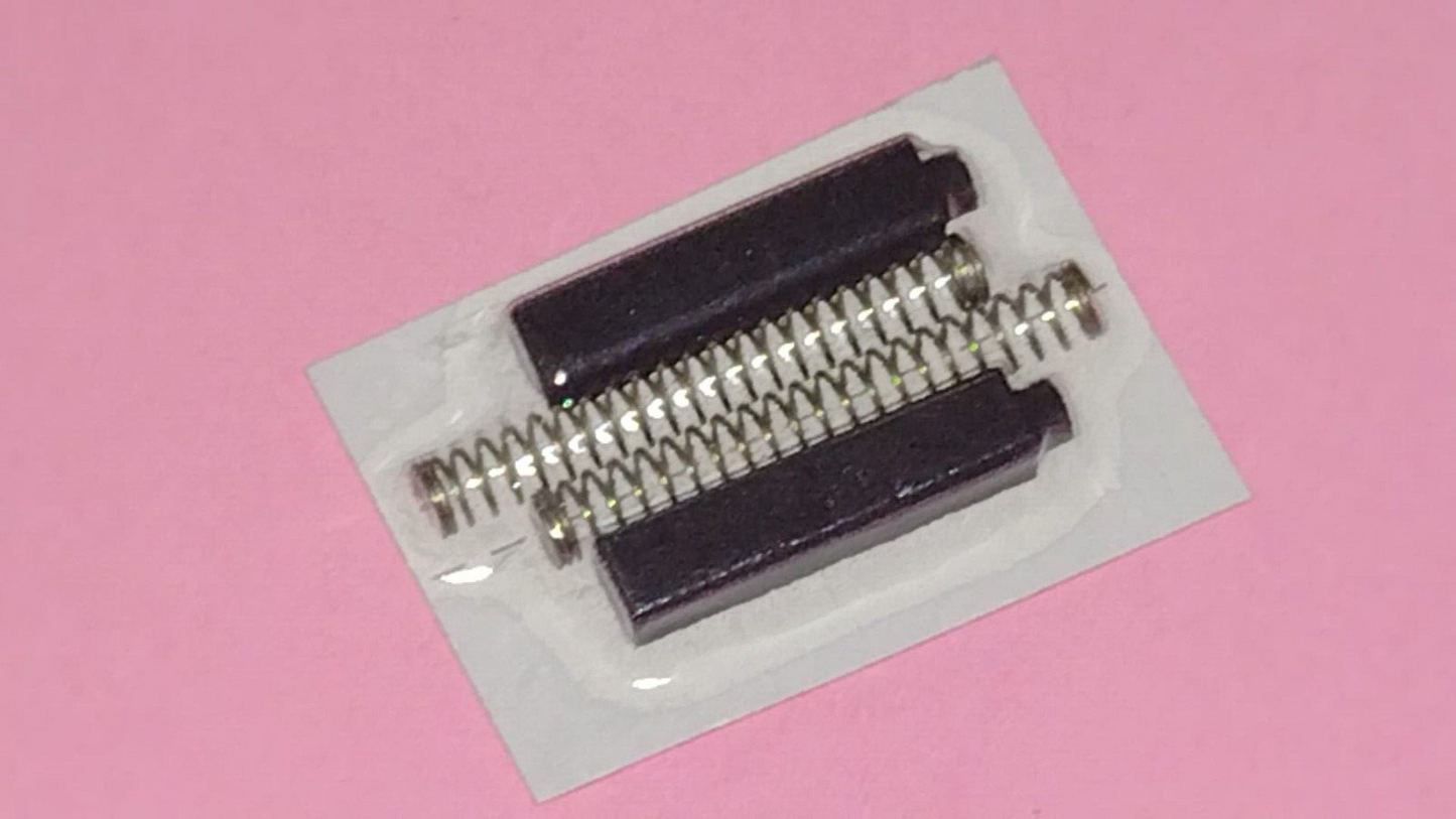 Coppia carboncini 5 x 5 x 22mm con molle G029B