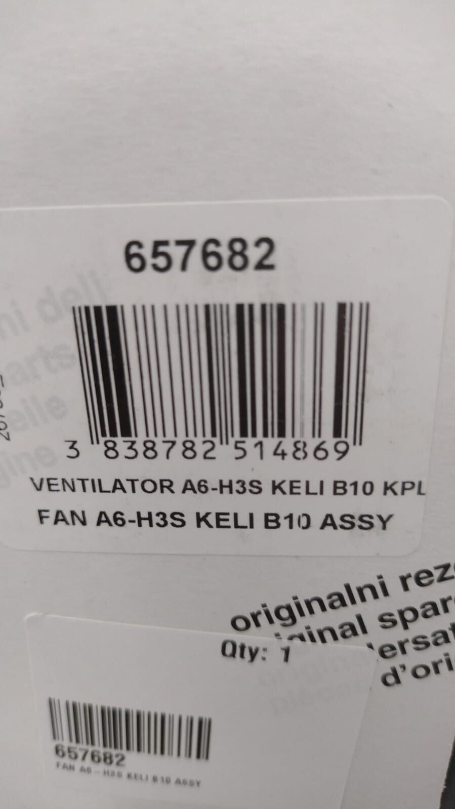 FAN A6-H3S KELI B10 ASSY GORENJE HISENSE 657682