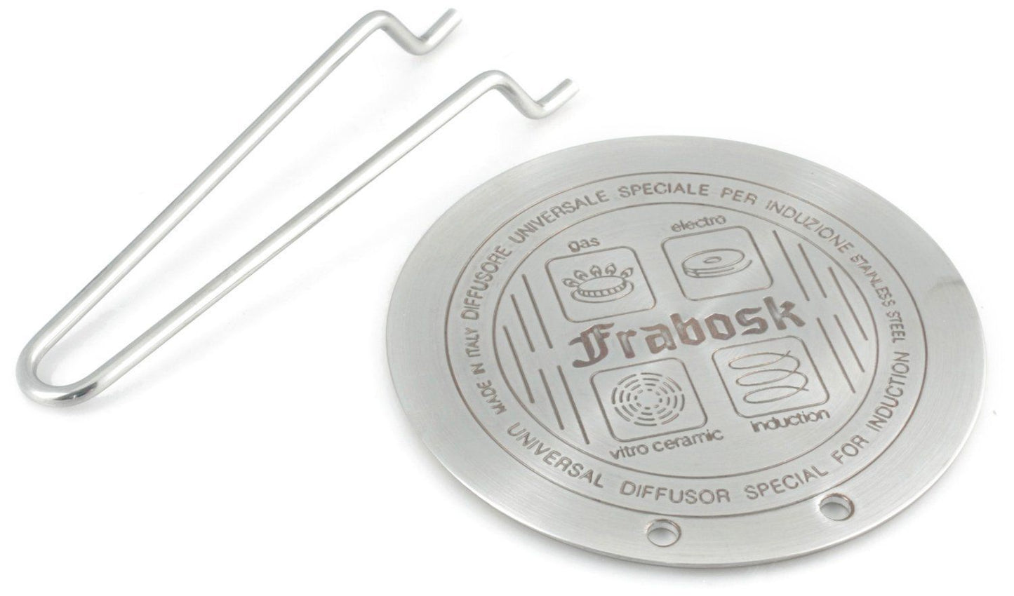 DIFFUSORE DISCO UNIVERSALE per PENTOLE INDUZIONE ACCIAIO INOX cm. 14