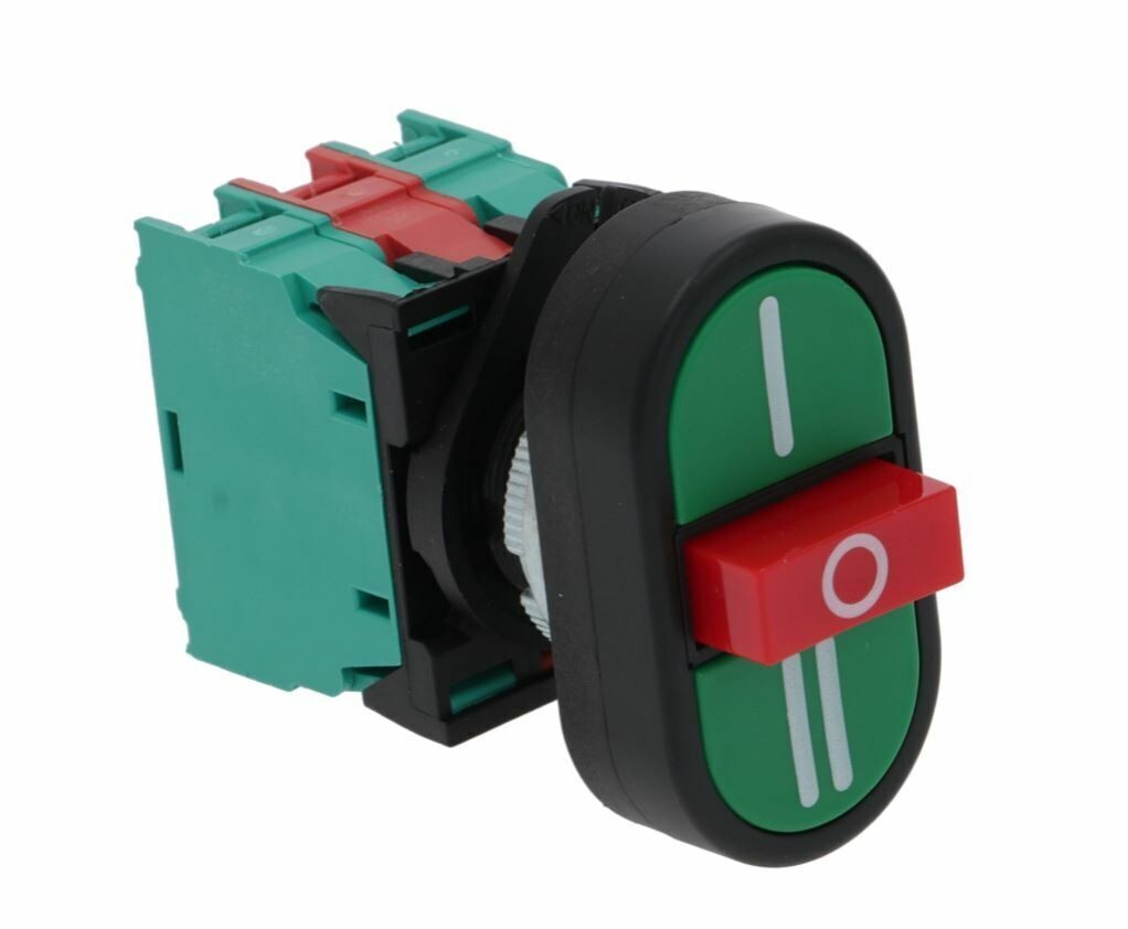 GIOVENZANA PULSANTIERA INVERSIONE OVALE ROSSO VERDE START STOP per TRITACARNE