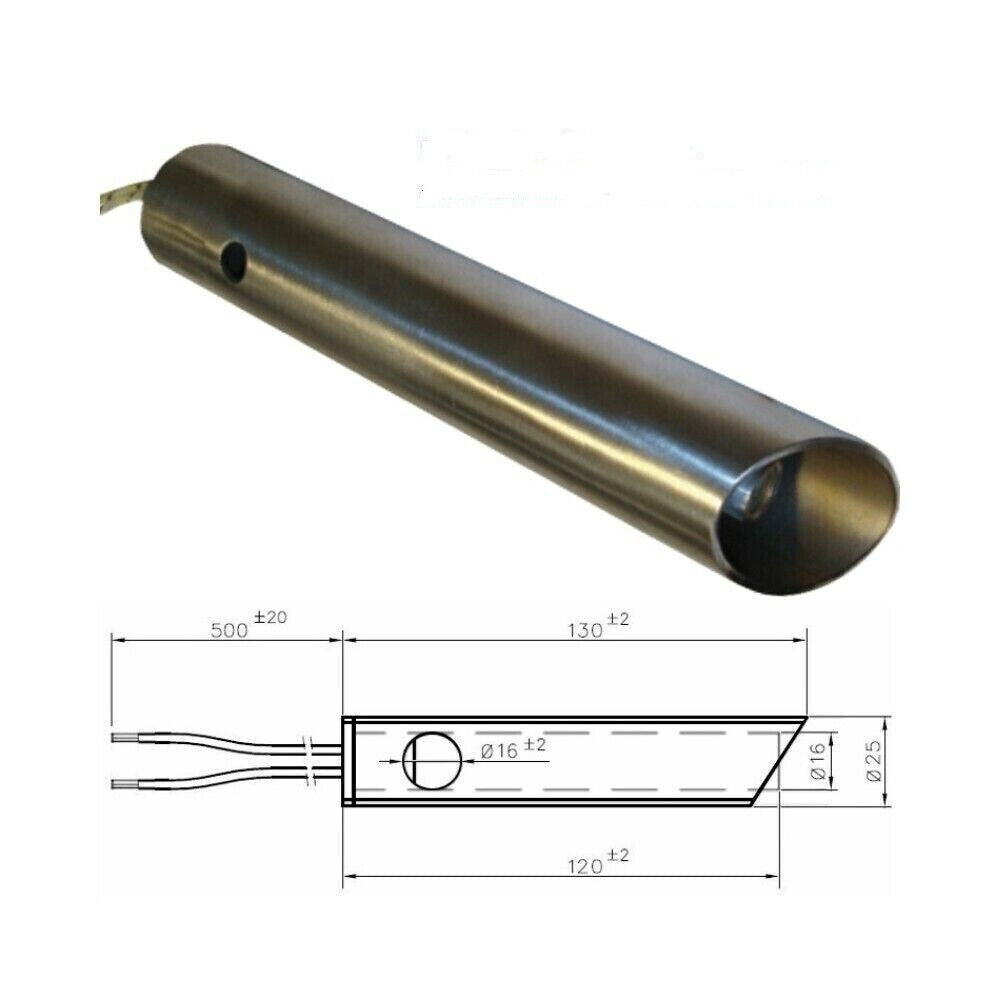 Resistenza Stufa a Pellet 16mm 350W l.120mm Anselmo Cola Ferroli 14701027