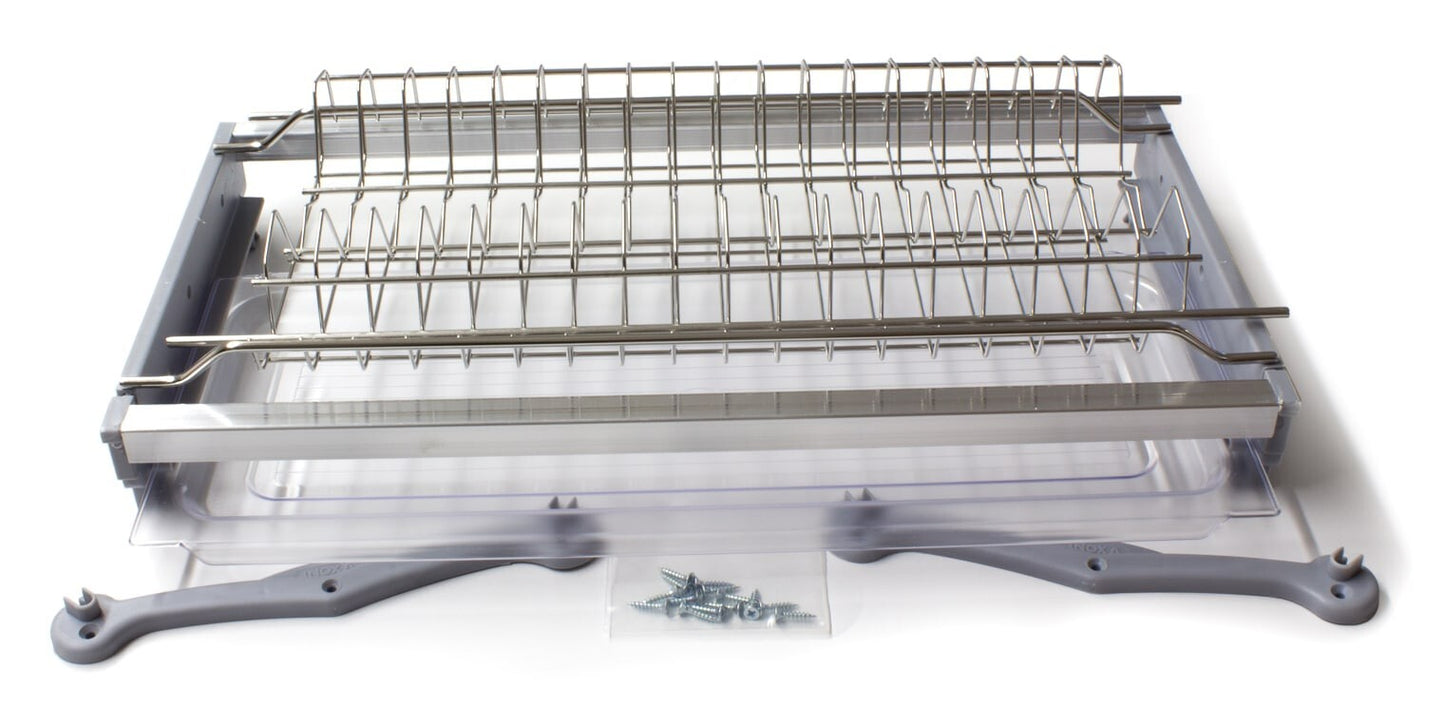KIT SCOLAPIATTI INOX 90cm BACINELLA PLASTICA