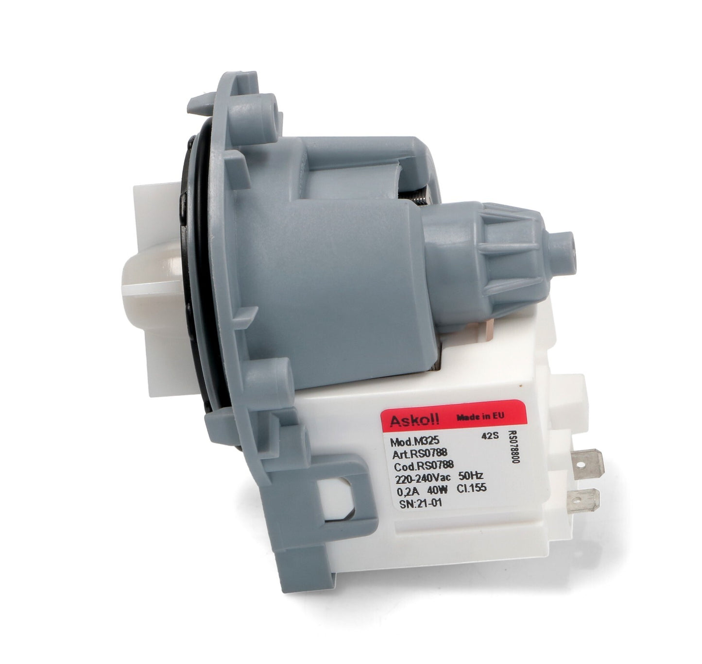 POMPA SCARICO LAVATRICE ASKOLL 40W - UNIVERSALE- ARISTON REX CANDY WHIRPOOL BEKO