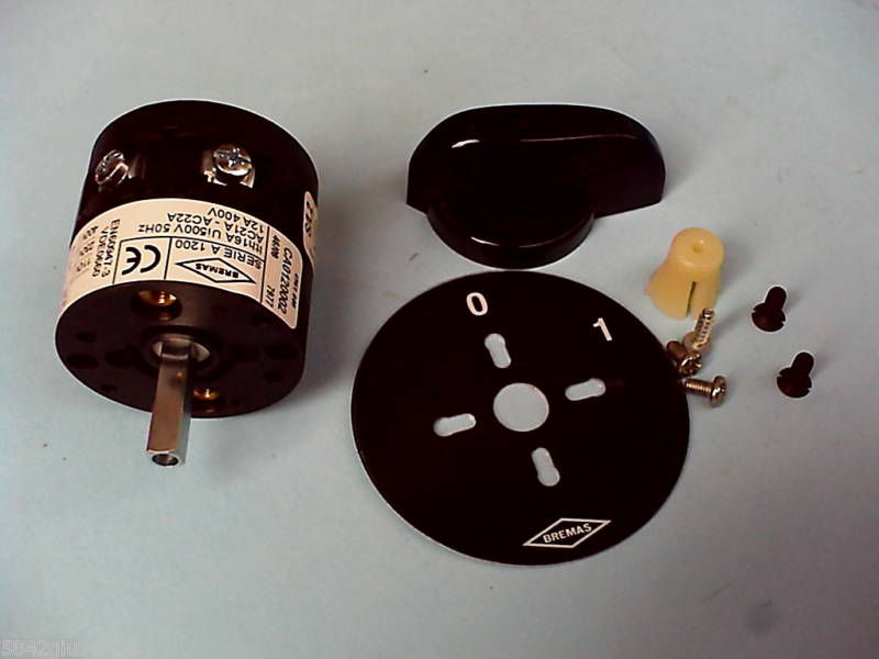 KIT INTERRUTTORE monofase 12A 400V TONDO *