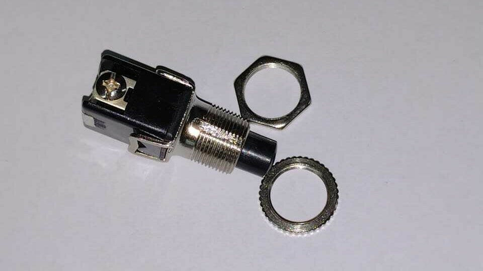PULSANTE A PRESSIONE 250VAC 4A NORMALMENTE CHIUSO FILETTO 12mm