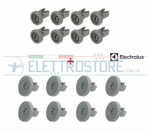 Kit Ruote Cestello Superiore + Inferiore per Lavastoviglie REX ELECTROLUX 16pz