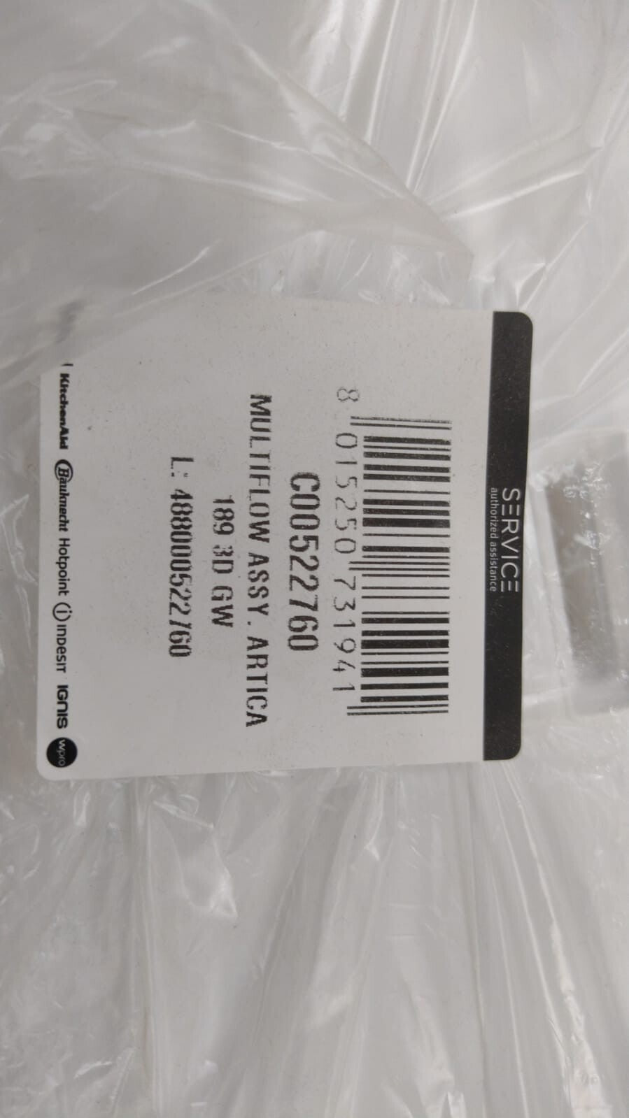 MULTIFLOW ASSY. ARTICA 189 3D GW C00522760 488000522760