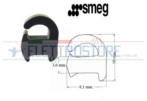 SMEG 4 PEZZI GOMMINI GRIGLIE CUCINA PIANI COTTURA PARACOLPI ANTIGRAFFIO