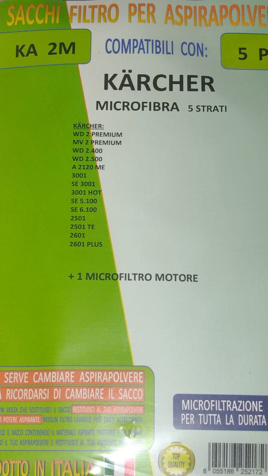 5 SACCHI IN MICROFRIBRA KARCHER 6.904-322.0 KA2M