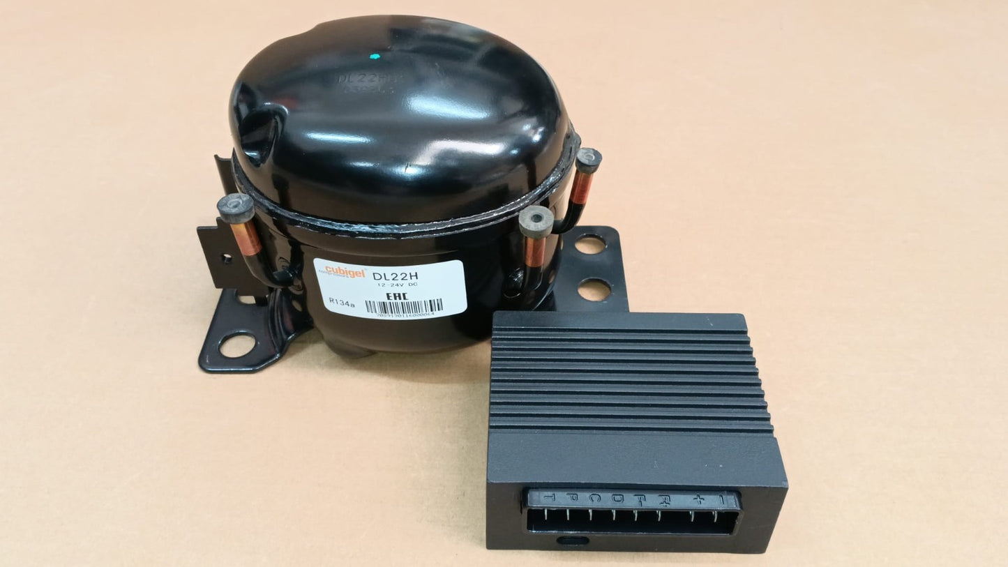 COMPRESSORE + CENTRALINA 12-24V DC R134A CUBIGEL DL22H