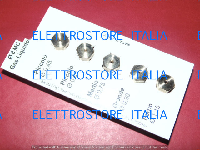 KIT INIETTORI UGELLI 8mc GPL SERIE DA 5pz INIETTORI GPL