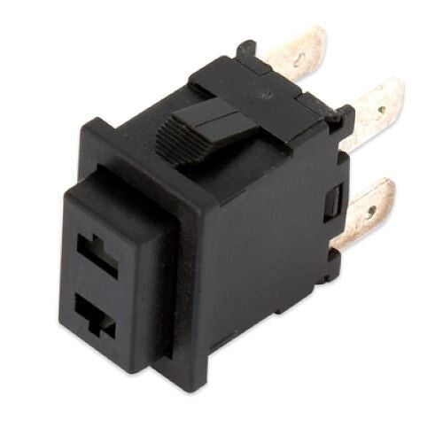 Interruttore bipolare push tasto con asole 19x13mm 250V 10A 4 faston da 4,8mm