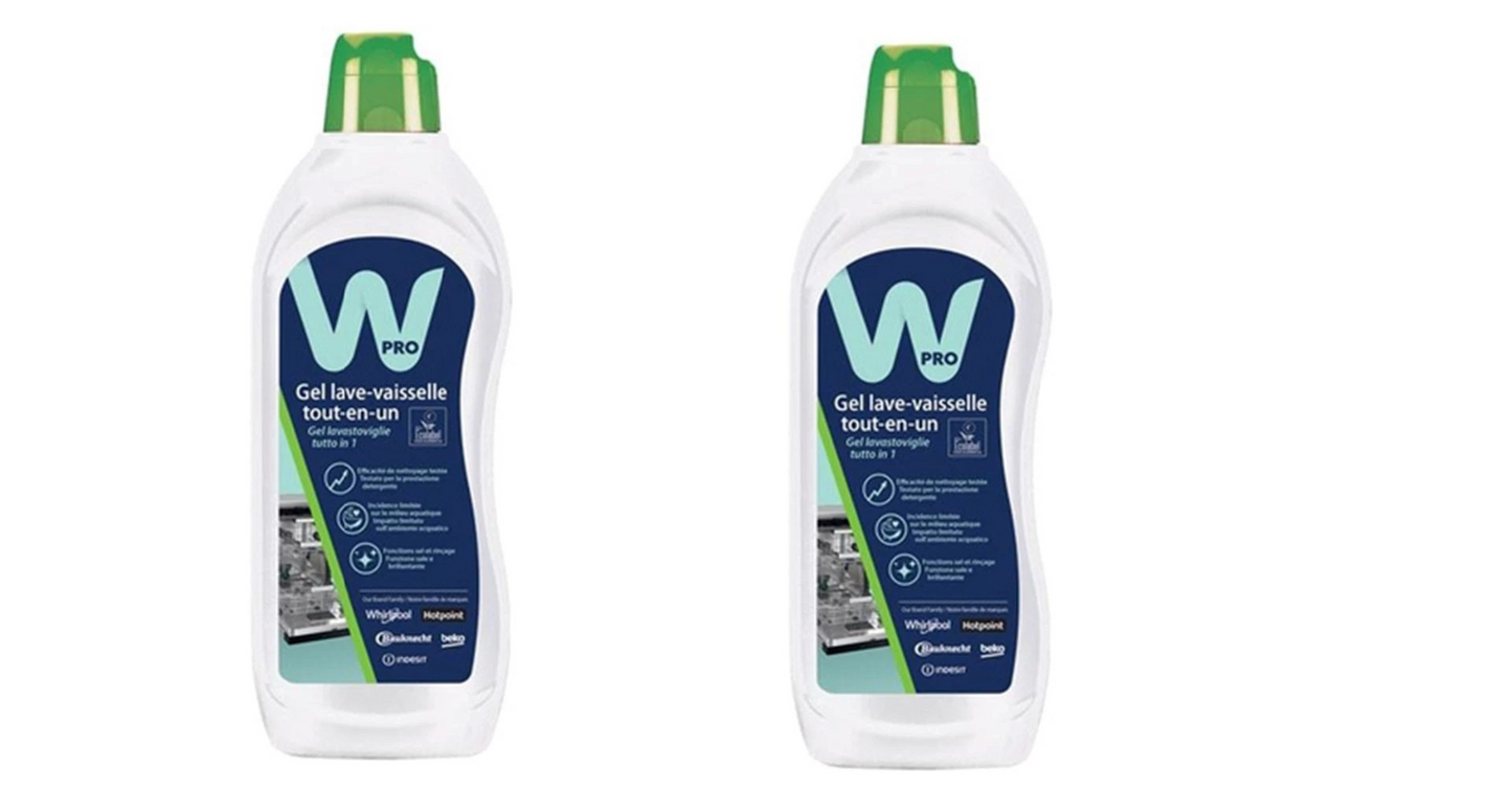 DETERSIVO GEL PER LAVASTOVIGLIE "TUTTO IN UNO" 650ML WPRO 488000860152 ORIGI 2pz