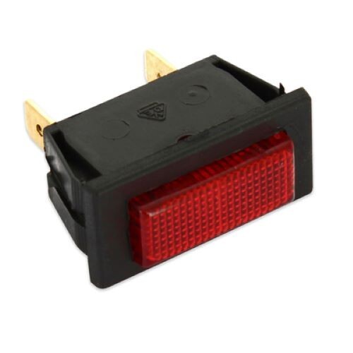 Spia luminosa unipolare 10a 12x27mm 2 faston 220v rossa