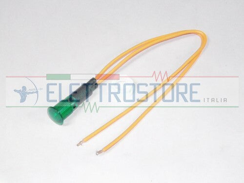 SEGNALATORE LUMINOSO SPIA LUMINOSA VERDE 220V FILETTO 10mm