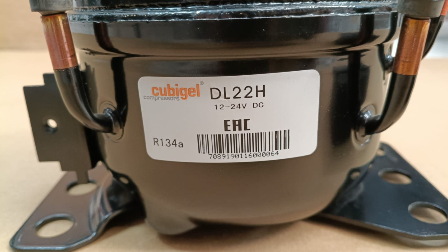 COMPRESSORE + CENTRALINA CUBIGEL DL22H 12-24V DC R134A