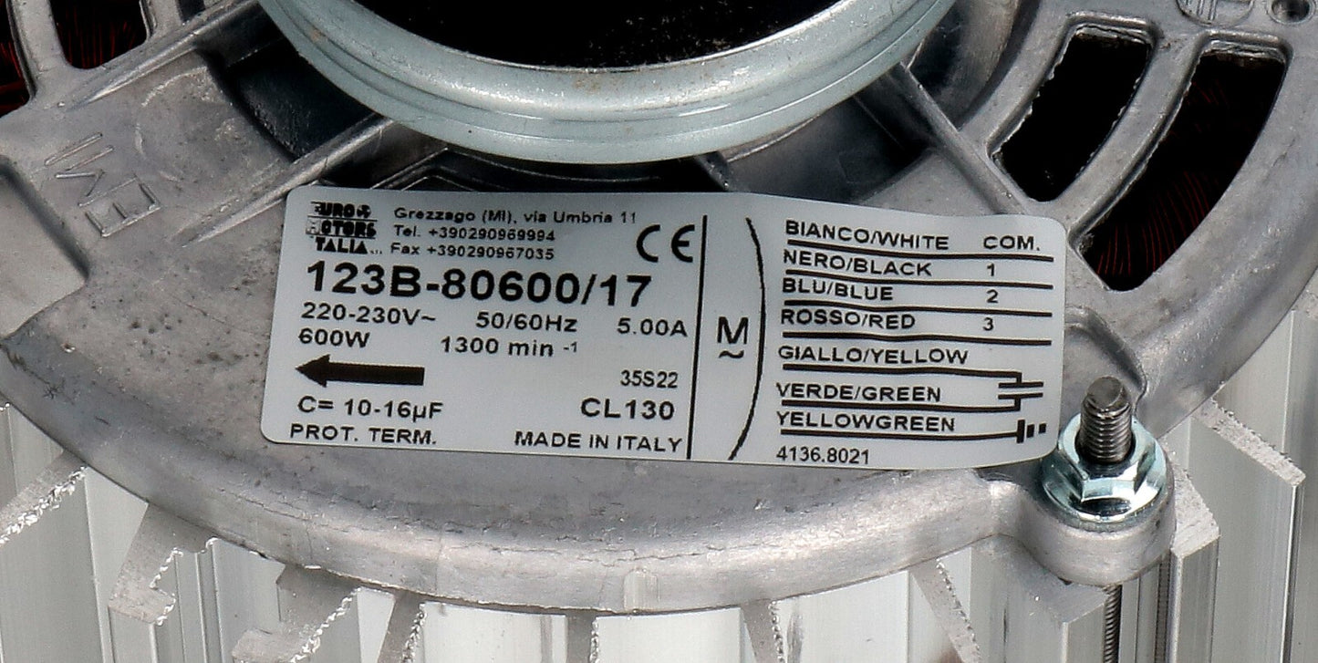 MOTORE FAN COIL 123B-80600/17 600W B/A 3 VELOCITA'