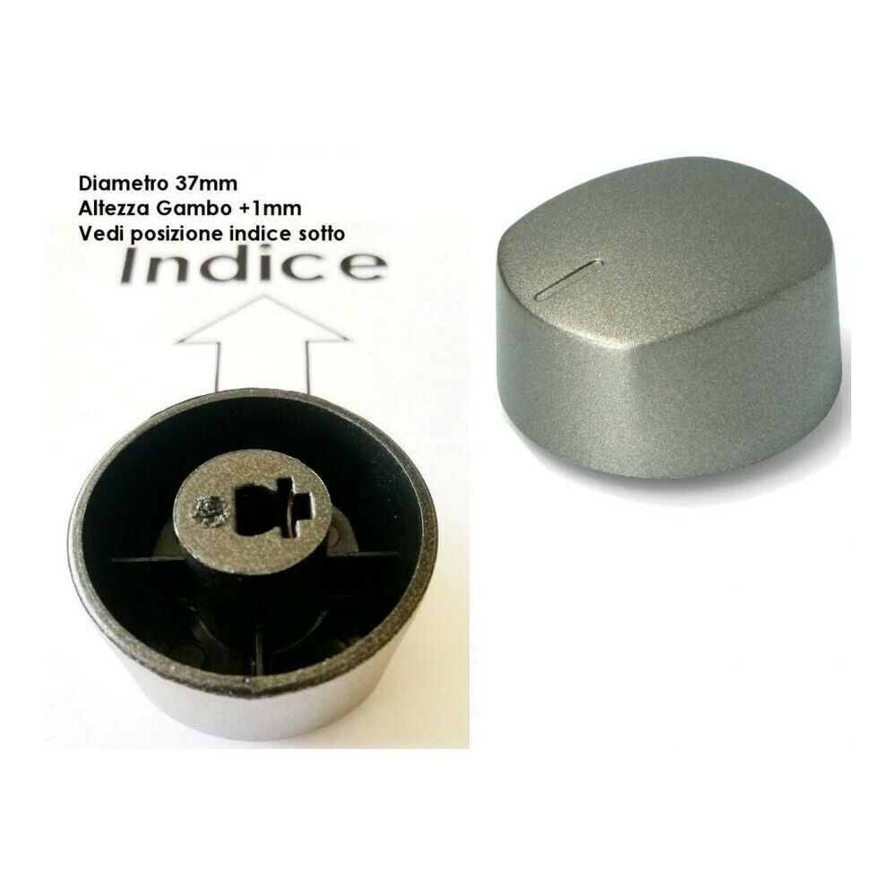 MANOPOLA PIANO COTTURA GRIGIA CANDY HOOVER ROSIERES 42812695 42822884 ORIGINALE