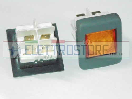 INTERRUTTORE BIPOLARE ARANCIO 25x27mm