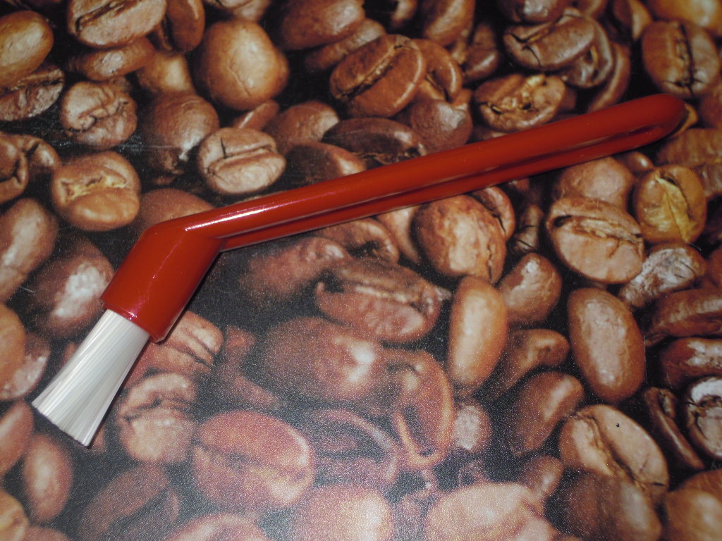 SPAZZOLINO DOCCIA SPAZZOLINO DOCCETTA PULIZIA MACCHINE DA CAFFE' ROSSO