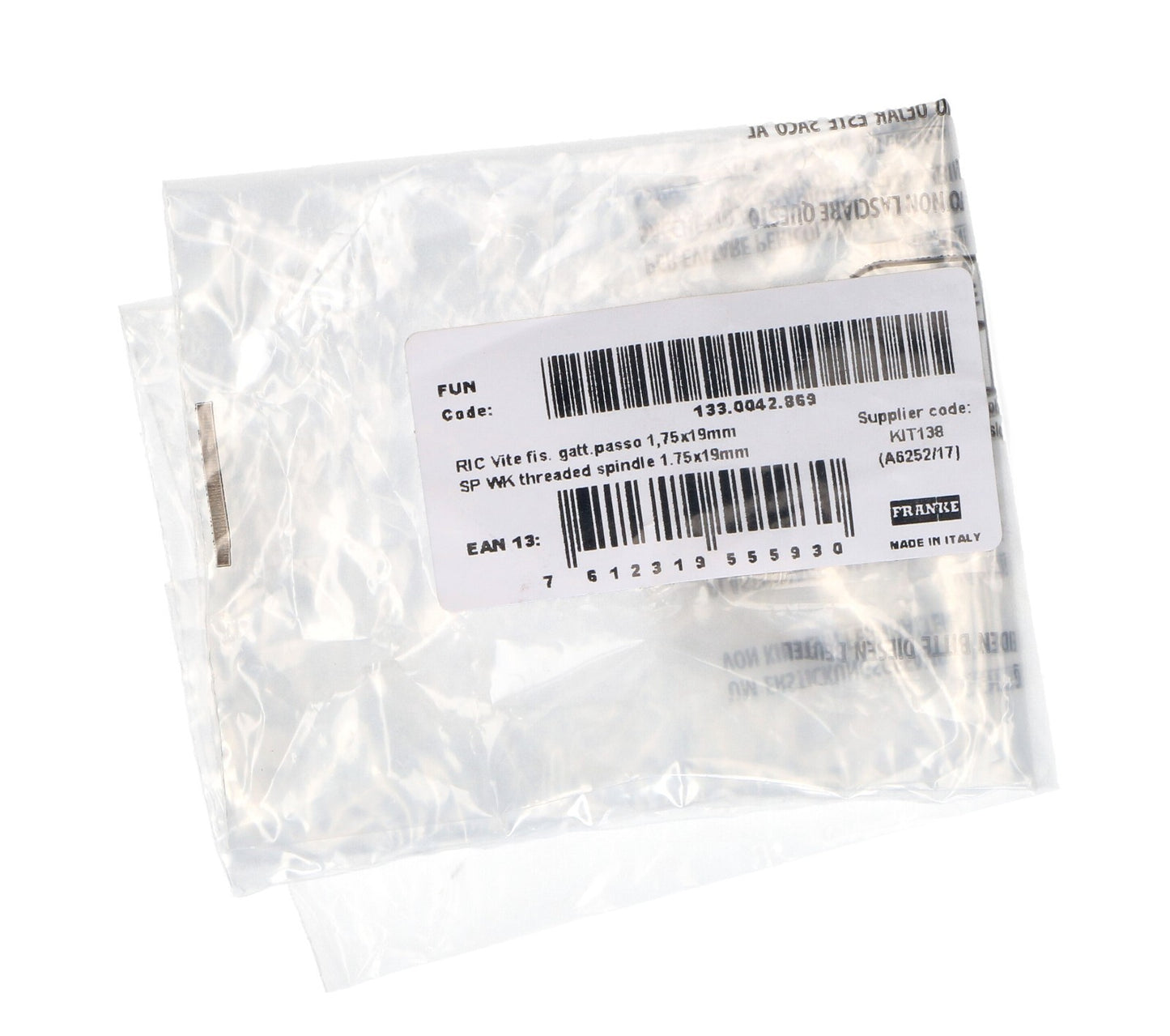 VITE DI FISSAGGIO PILETTA BASKET PASSO 175 X 19mm 133.0042.869