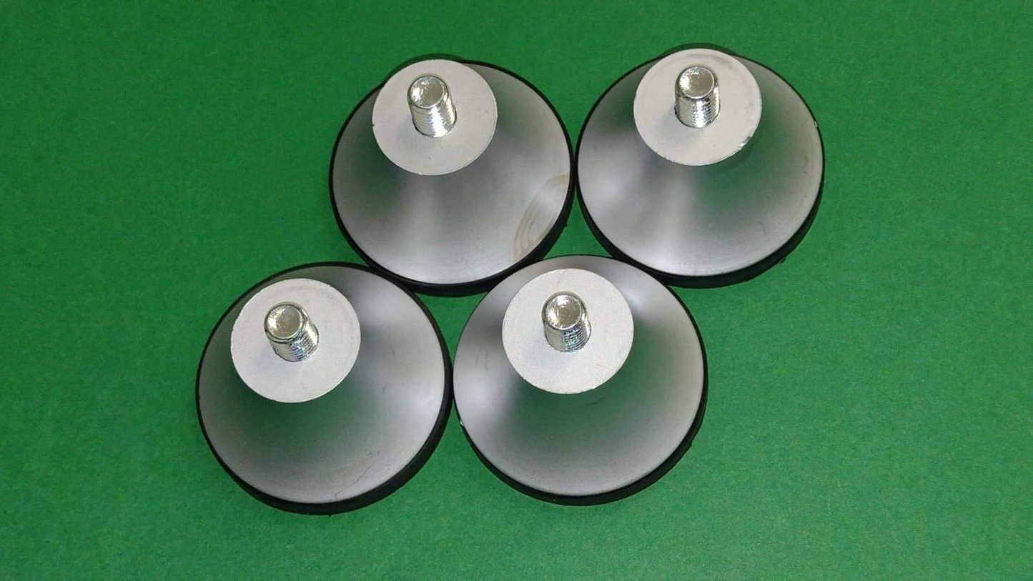 KIT PIEDINI AFFETTATRICE 4Pz PLASTICA GOMMA FILETTO 8mm ALTEZZA 32mm + VITE 4pz