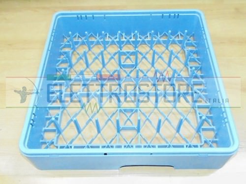 CESTO QUADRATO PLASTICA LAVAGGIO PIATTI PIANI E FONDI 50x50xH10,6 CSTND0052