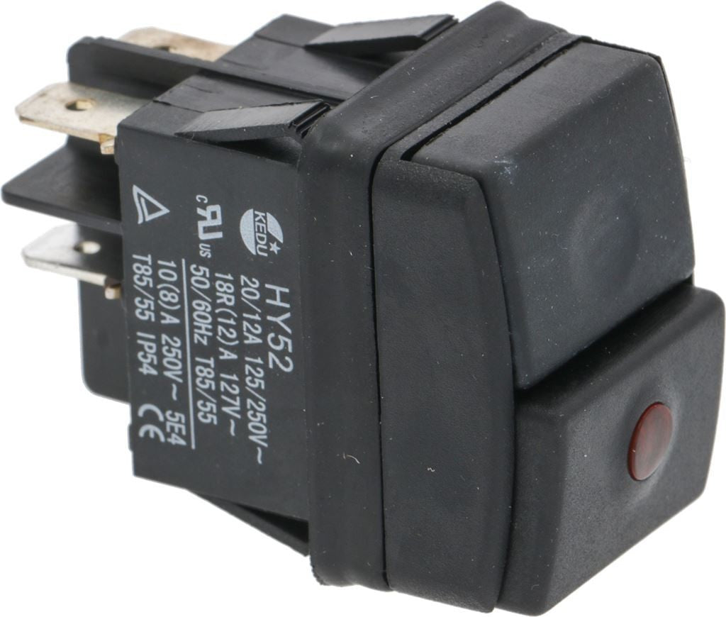 INTERRUTTORE A PULSANTE BIPOLARE NERO 12A 250V 3319842