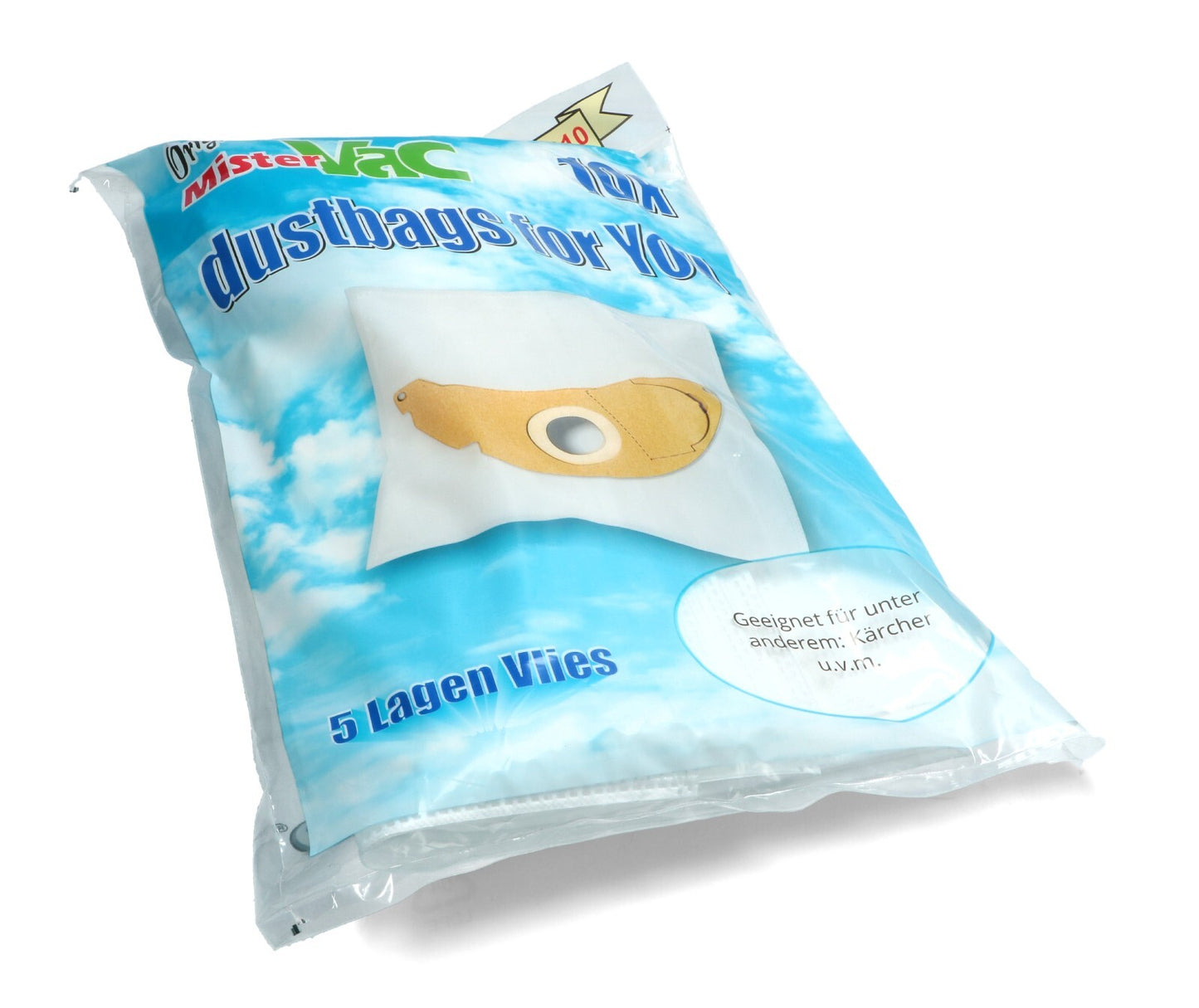 10 SACCHETTI ASPIRAPOLVERE MICROFIBRA Kärcher WD 2.200, 2.250