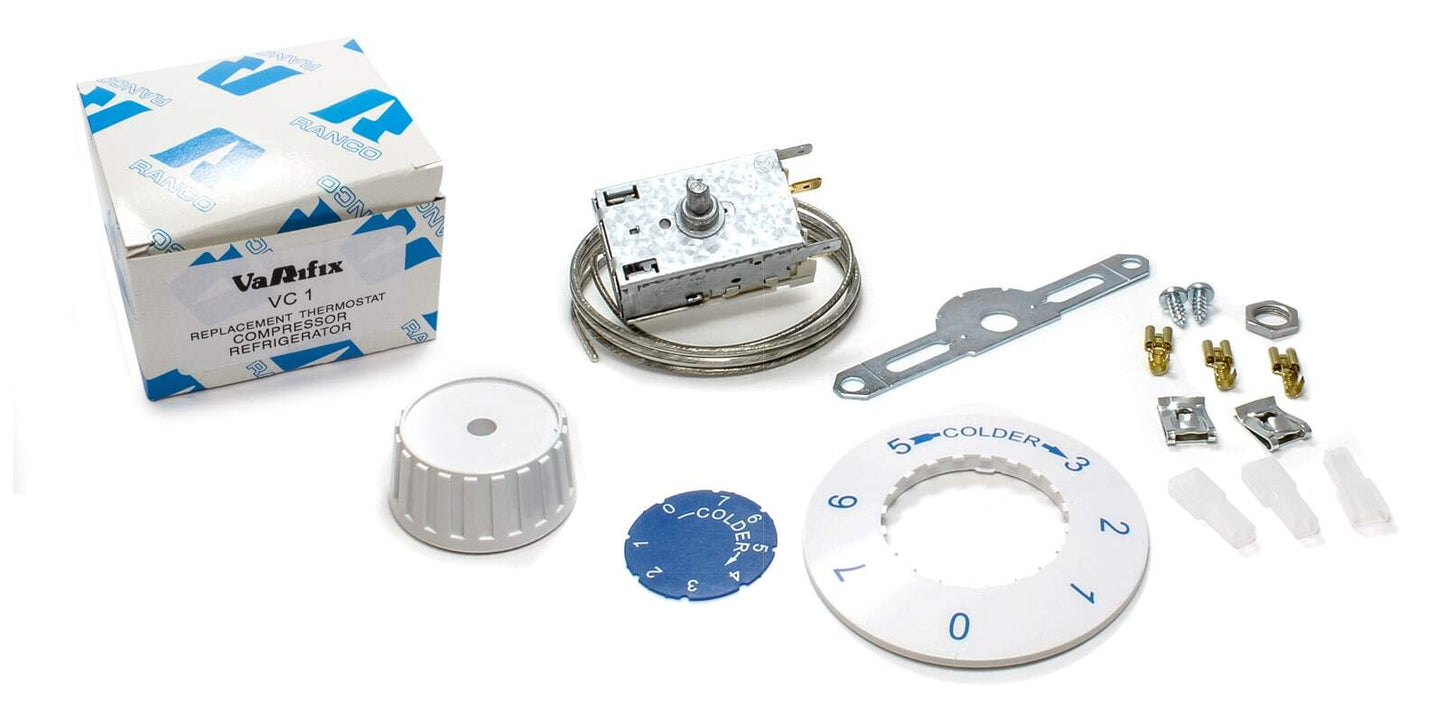 KIT TERMOSTATO FRIGO MONOPORTA RANCO K50-P1110 VC1 BULBO 120cm