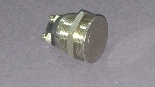 PULSANTE METALLICO ANTI VANDALO FILETTO Ø 19mm PIATTO