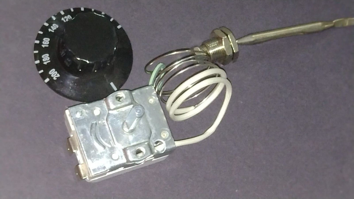 TERMOSTATO Friggitrice 60-190 °C SENSORE Ø=6x80mmCAPILLARE 600mm PREMISTOPPA 9x1