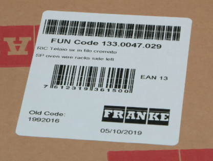 FRANKE GRIGLIA FORNO SX  133.0047.029 ORIGINALE