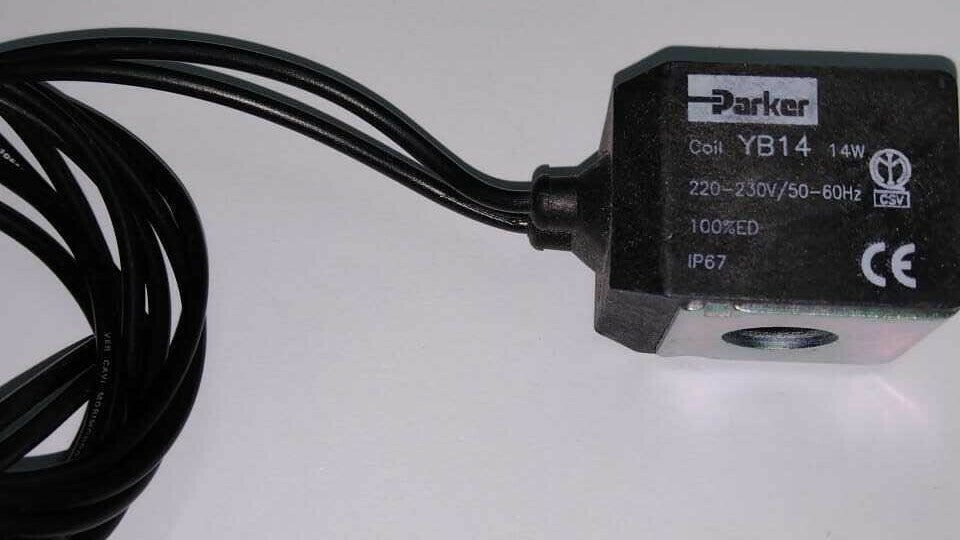 BOBINA ELETTROVALVOLA PARKER 230VAC 50/60HZ YB14 14W IP67 CON FILO 230V 3120917
