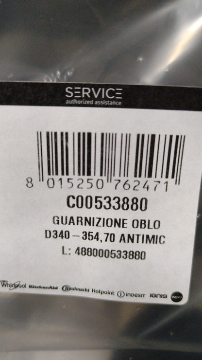 SOFFIETTO OBLO' GUARNIZIONE LAVATRICE ARISTON C00533880