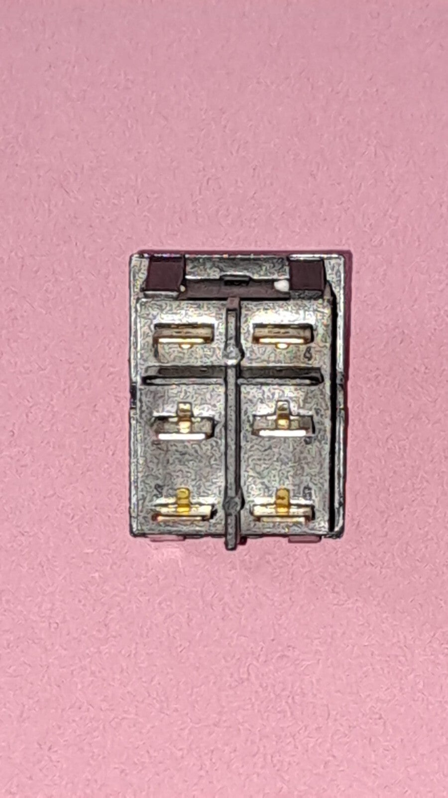 Deviopulsante bipolare luminoso rosso 6 faston 30x22mm