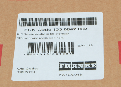 FRANKE GRIGLIA FORNO DX  133.0047.032 ORIGINALE