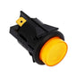 INTERRUTTORE BIPOLARE LUMINOSO GIALLO TONDO 16A 250V ø 25 mm 4 CONTATTI