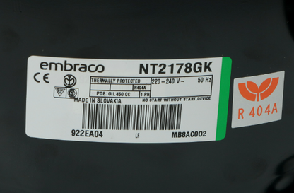 COMPRESSORE EMBRACO NT2178GK R404a LBP CSR BOX