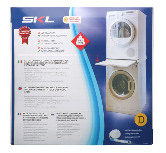 KIT COLONNA SOVRAPPOSIZIONE ASCIUGATRICE A LAVATRICE 60X60 RIPIANO SCORREVOLE