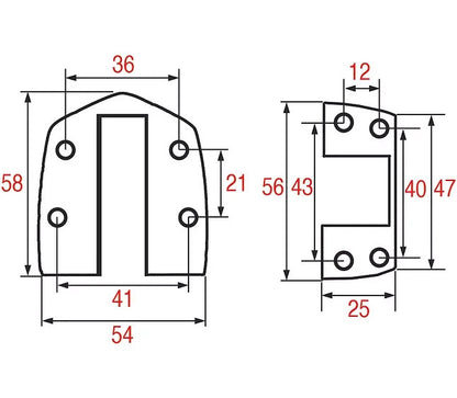MANIGLIA PORTA DX-SX I-06 3242263 Made in Turkey